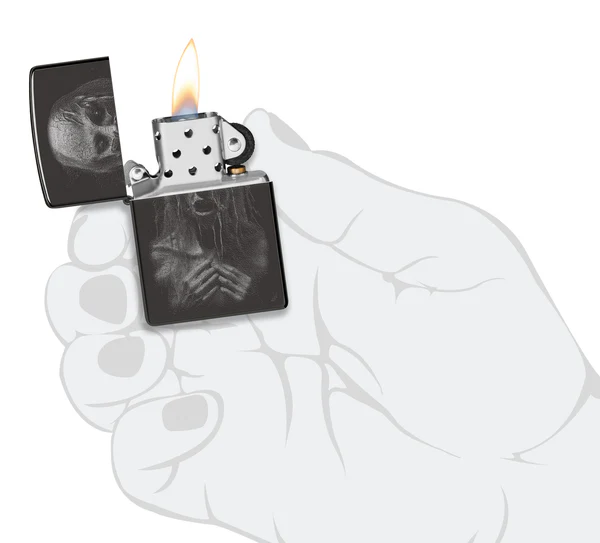 Encendedor Zippo Negro Espejo Espanto Cod 46292