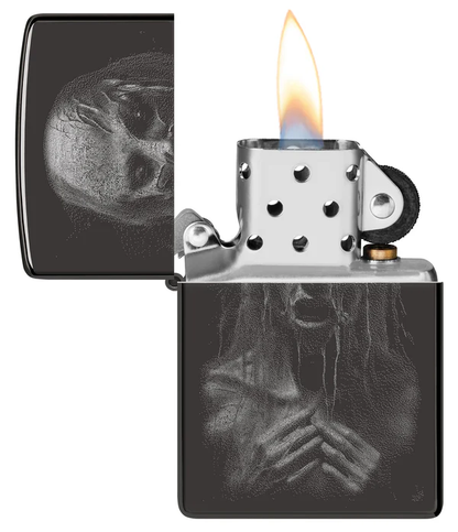 Encendedor Zippo Negro Espejo Espanto Cod 46292