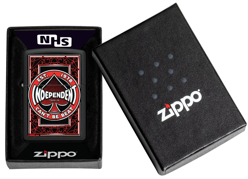 Encendedor Zippo Negro Mate Independent Cod 46308