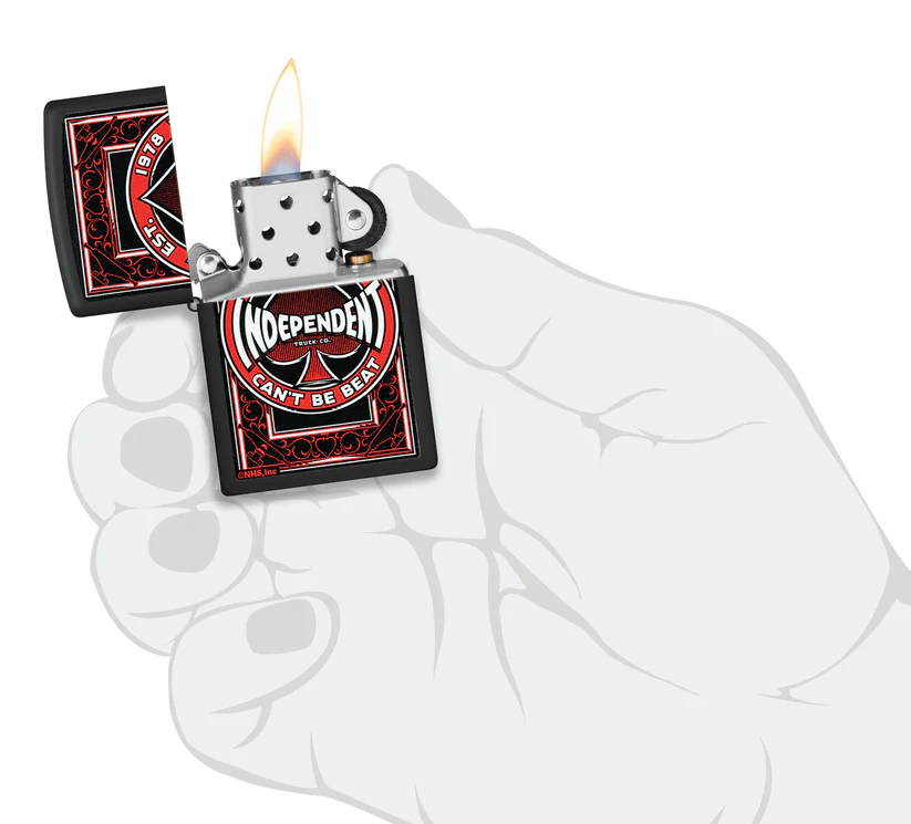Encendedor Zippo Negro Mate Independent Cod 46308