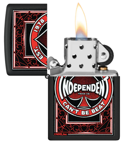 Encendedor Zippo Negro Mate Independent Cod 46308