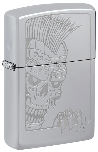 Encendedor Zippo Cromo Calavera Mohicana Cod 46426