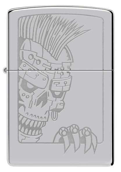 Encendedor Zippo Cromo Calavera Mohicana Cod 46426