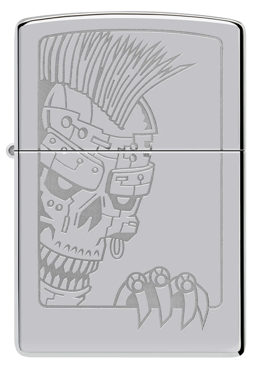 Encendedor Zippo Cromo Calavera Mohicana Cod 46426