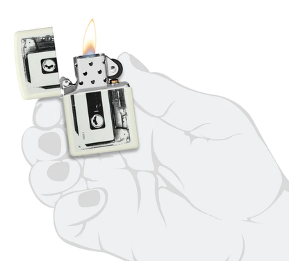 Encendedor Zippo Blanco Fluorescente Casette Cod 46429