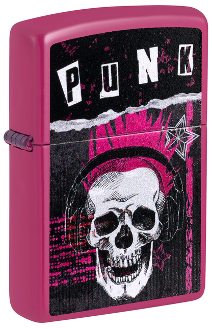 Encendedor Zippo Fucsia Calavera Punk Cod 46430