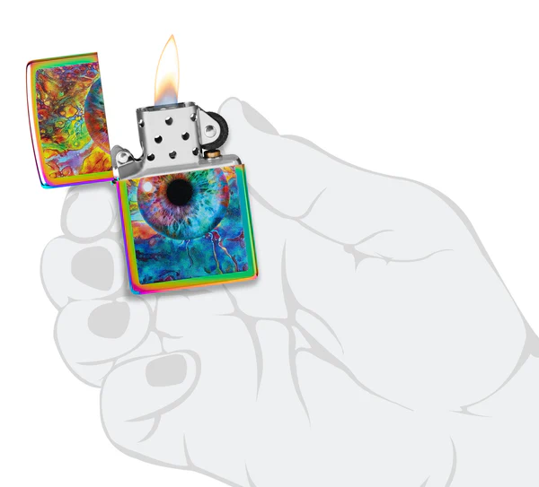 Encendedor Zippo Tornasol Ojo Psicodélico Cod 46431