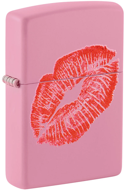 Encendedor Zippo Rosado Mate Labios Beso Cod 46470