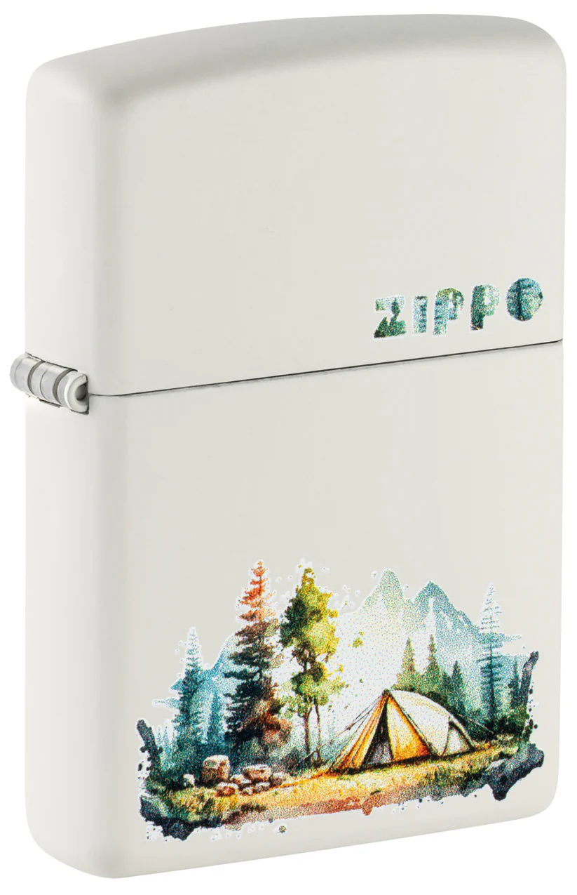 Encendedor Zippo Blanco Mate Camping Cod 46474