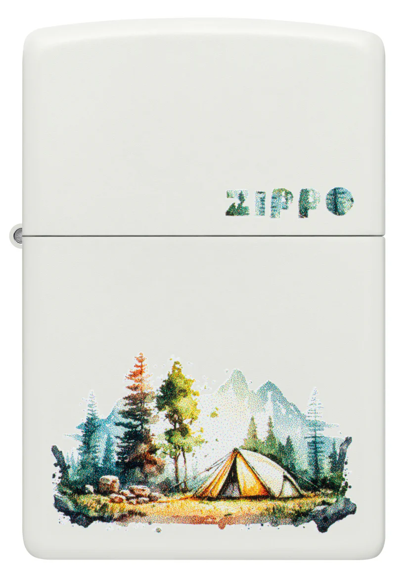 Encendedor Zippo Blanco Mate Camping Cod 46474