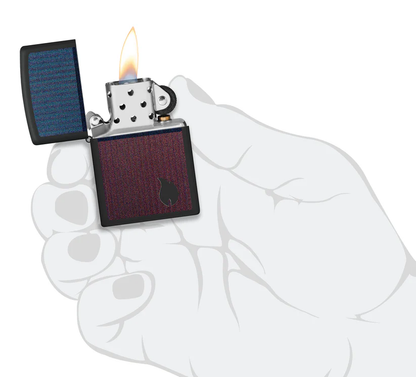Encendedor Zippo Azul Rojo Negro Mate Cod 46476
