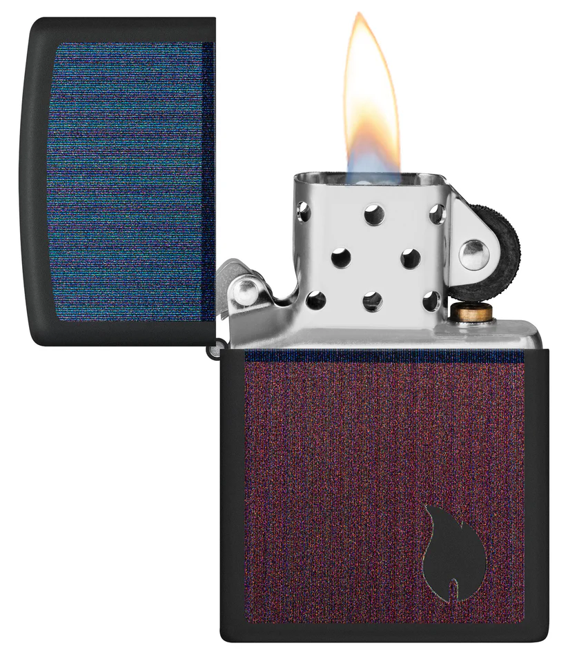 Encendedor Zippo Azul Rojo Negro Mate Cod 46476