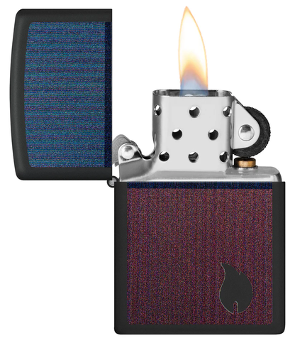 Encendedor Zippo Azul Rojo Negro Mate Cod 46476