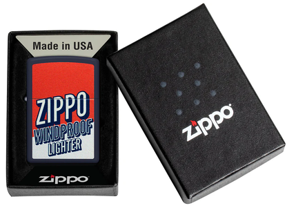 Encendedor Zippo Azul Mate Vintage Cod 46486