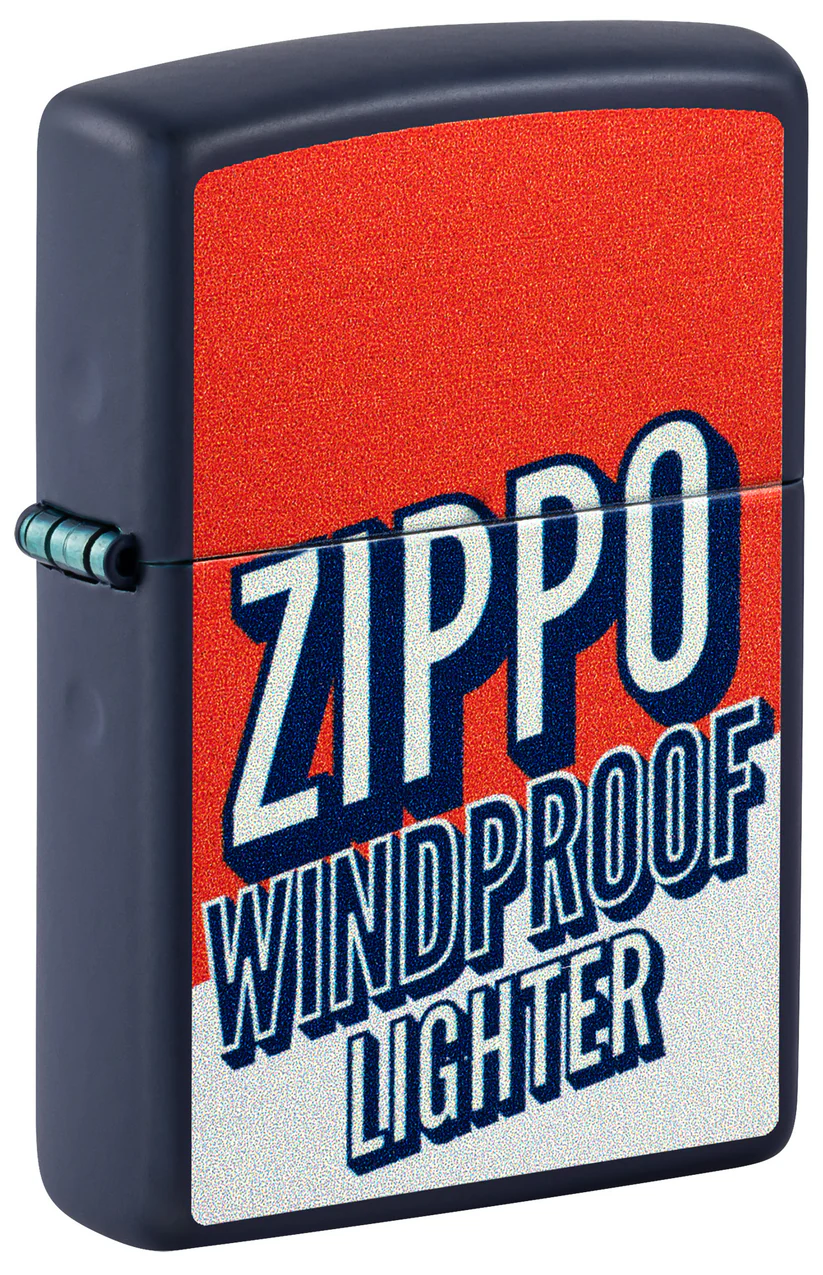 Encendedor Zippo Azul Mate Vintage Cod 46486