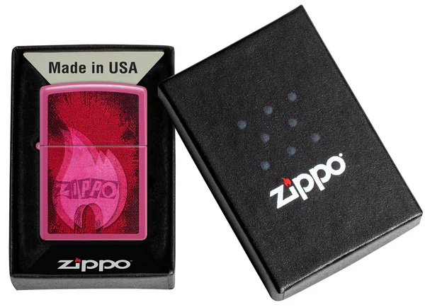 Encendedor Zippo Fucsia Llama Logo Cod 46572
