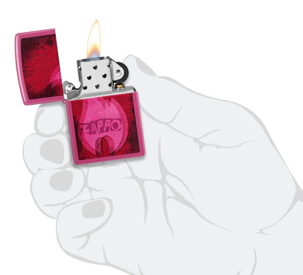 Encendedor Zippo Fucsia Llama Logo Cod 46572
