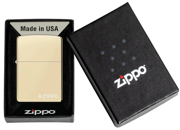 Encendedor Zippo Champaña Con Logo Cod 46682ZL