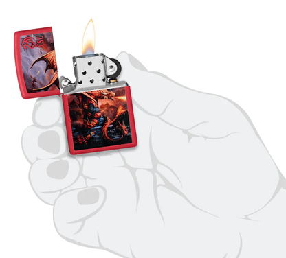 Encendedor Zippo Rojo Dragón Cod 46690