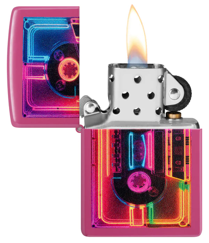 Encendedor Zippo Fucsia Casette Neón Cod 46693
