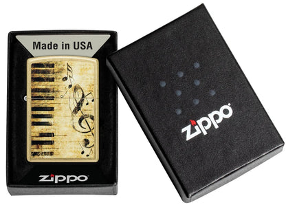Encendedor Zippo Dorado Street Notas 46712