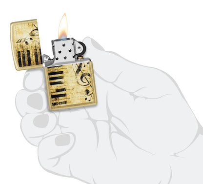 Encendedor Zippo Dorado Street Notas 46712