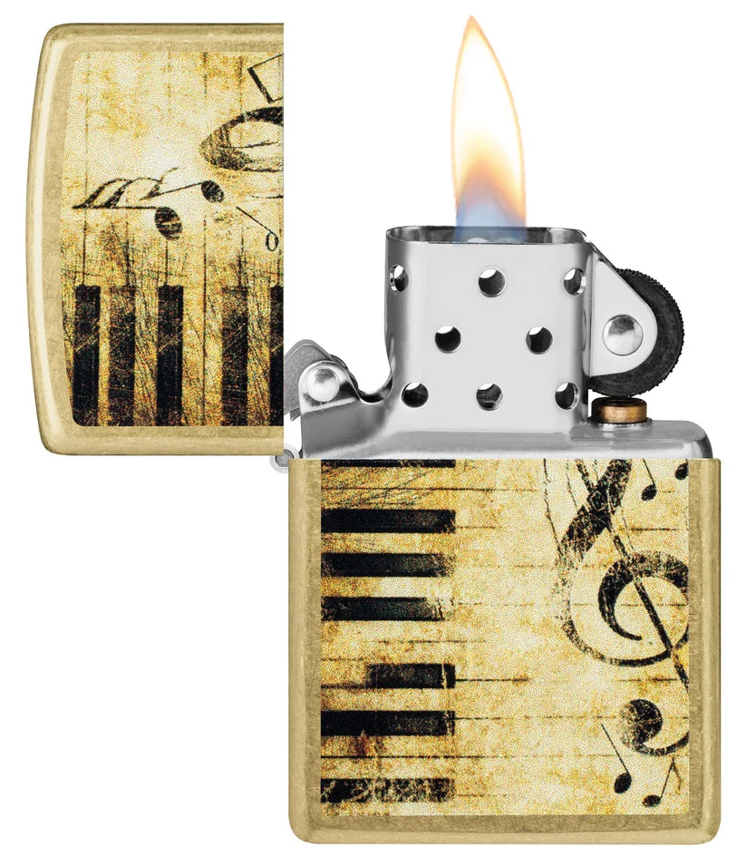 Encendedor Zippo Dorado Street Notas 46712