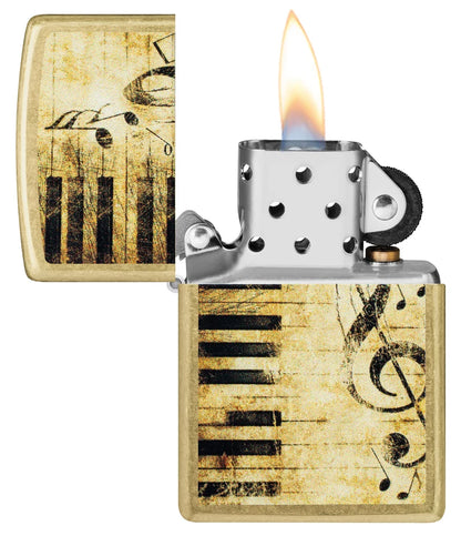 Encendedor Zippo Dorado Street Notas 46712