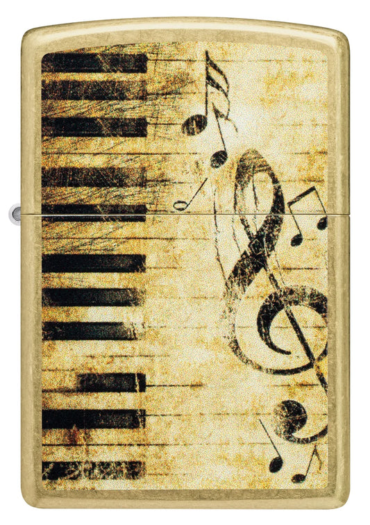 Encendedor Zippo Dorado Street Notas 46712