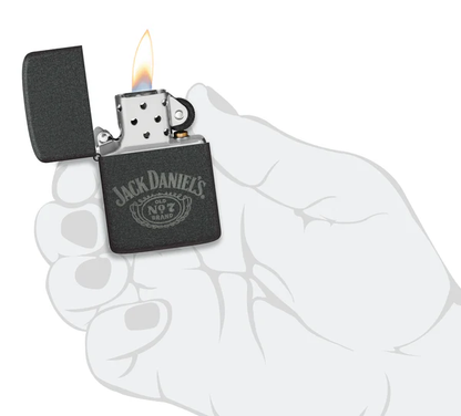 Encendedor Zippo Negro Craquelado Jack Daniels 1941 Cod 46796