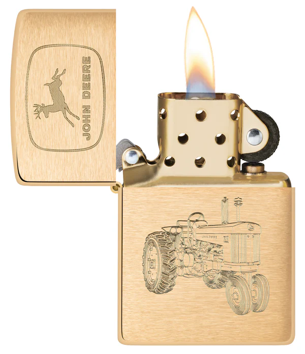 Encendedor Zippo Dorado Jhon Deere Tractor Cod 46798