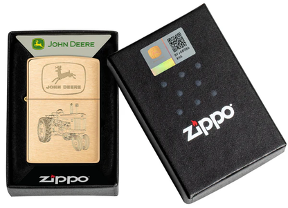 Encendedor Zippo Dorado Jhon Deere Tractor Cod 46798