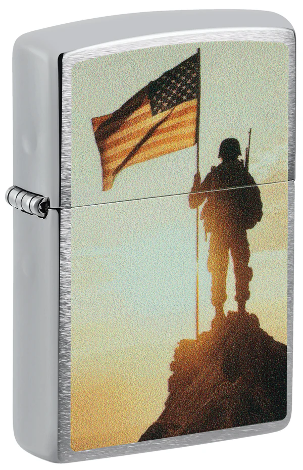 Encendedor Zippo Cromo Soldado Americano Cod 46828