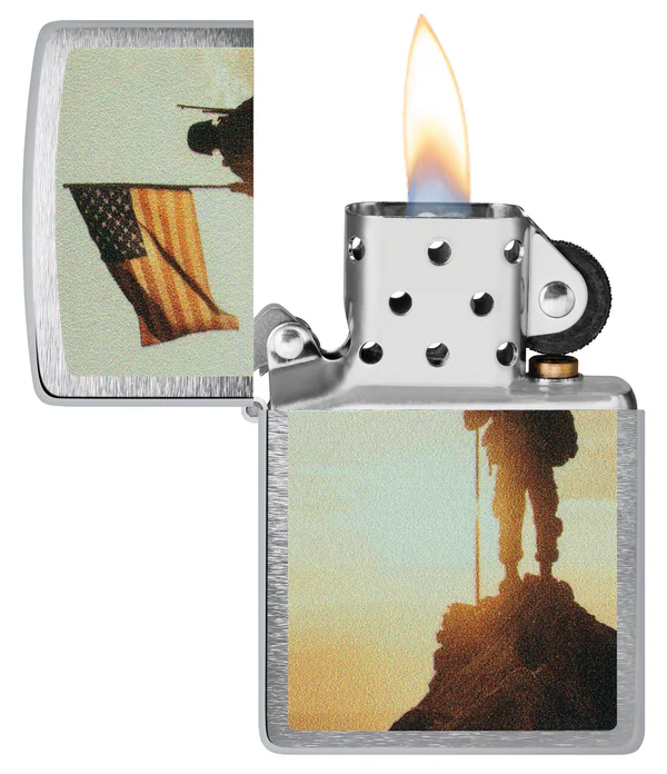 Encendedor Zippo Cromo Soldado Americano Cod 46828