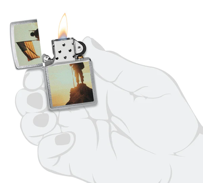 Encendedor Zippo Cromo Soldado Americano Cod 46828