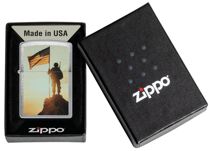 Encendedor Zippo Cromo Soldado Americano Cod 46828