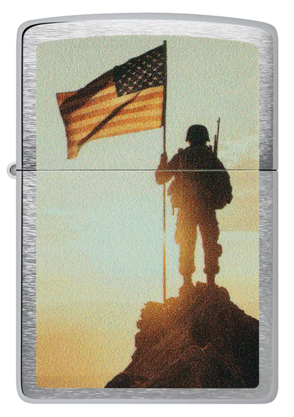 Encendedor Zippo Cromo Soldado Americano Cod 46828