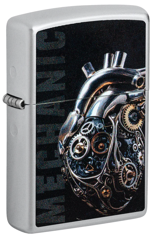 Encendedor Zippo Cromo Corazón Mecánico Cod 46829
