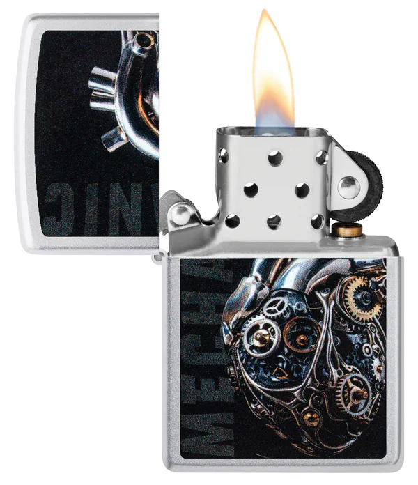 Encendedor Zippo Cromo Corazón Mecánico Cod 46829