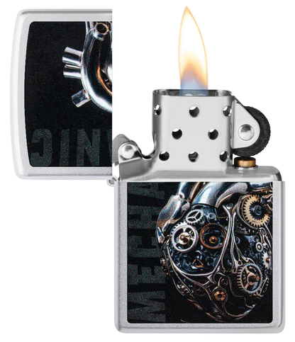 Encendedor Zippo Cromo Corazón Mecánico Cod 46829