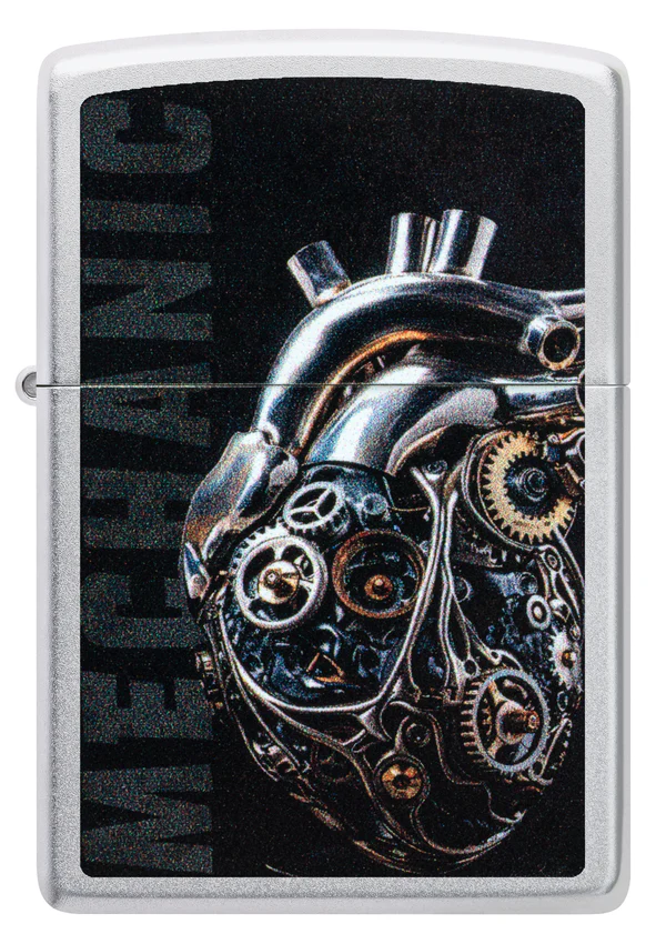 Encendedor Zippo Cromo Corazón Mecánico Cod 46829