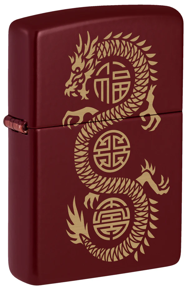 Encendedor Zippo Vino Tinto Dragón Cod 46834
