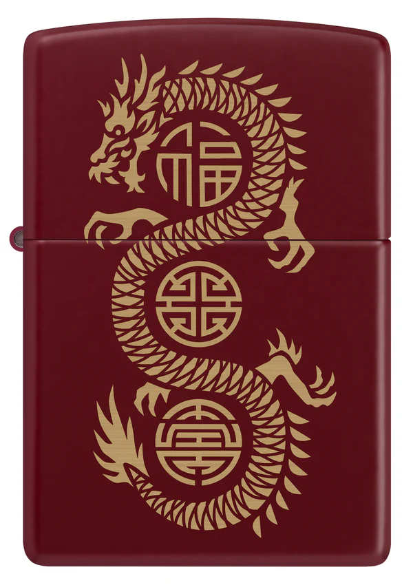 Encendedor Zippo Vino Tinto Dragón Cod 46834
