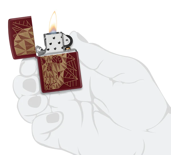 Encendedor Zippo Vino Tinto Calavera Cod 46835