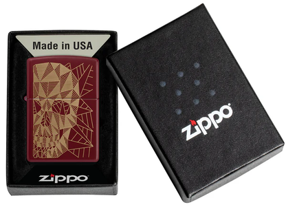 Encendedor Zippo Vino Tinto Calavera Cod 46835