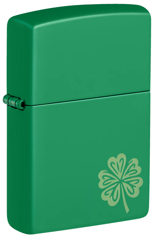 Encendedor Zippo Verde Mate Trébol Cod 46850