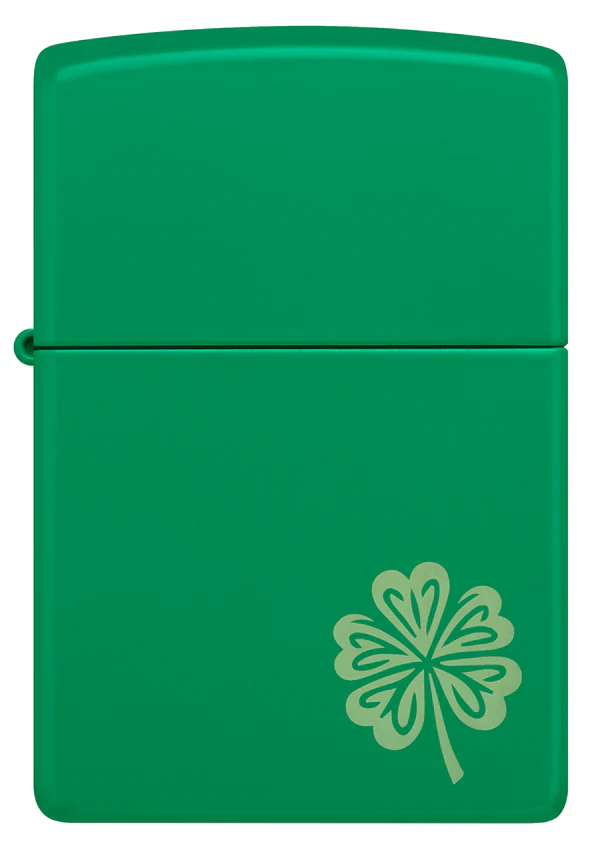 Encendedor Zippo Verde Mate Trébol Cod 46850