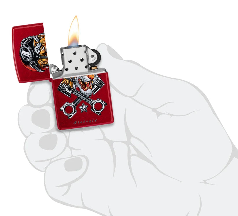 Encendedor Zippo Rojo Metalizado Tigre 46934