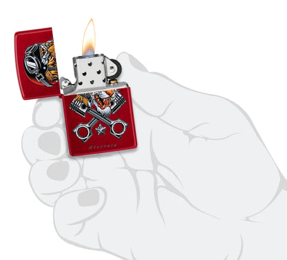 Encendedor Zippo Rojo Metalizado Tigre 46934