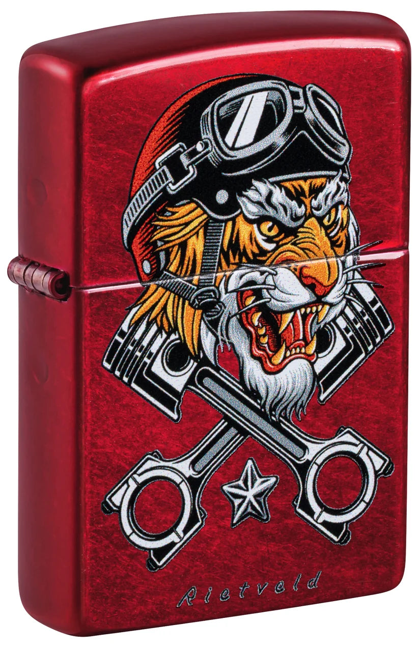 Encendedor Zippo Rojo Metalizado Tigre 46934